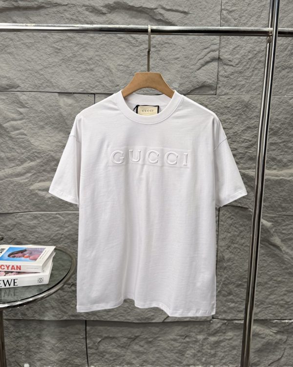 Premium Gucci Short Sleeves Black Cotton Logo Collection