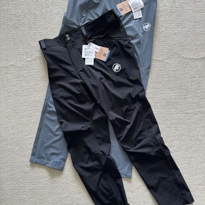 High Quality Mammut Trousers Black Nylon Breathable Style