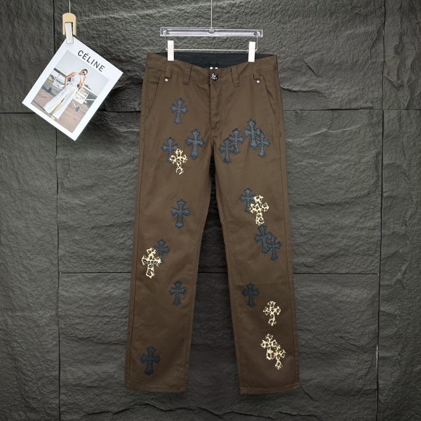 Luxury Chrome Hearts Jeans Black Print Luxury