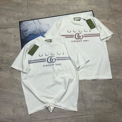High Quality Gucci Short Sleeves Black Cotton Breathable Style