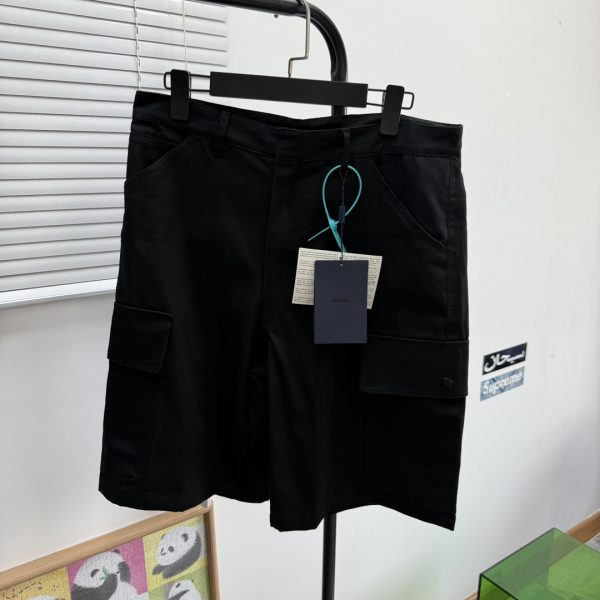 Luxury Prada Shorts Black Cotton Solid Style