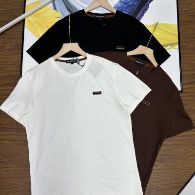 High Quality Zegna Short Sleeves White Leather Collection
