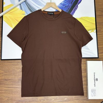 Premium Quality Zegna Short Sleeves White Leather Luxury