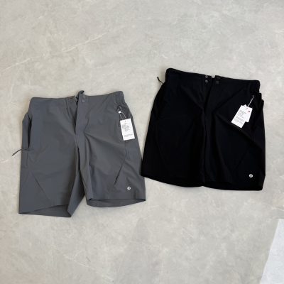Premium Lululemon Shorts Black Nylon Breathable Luxury