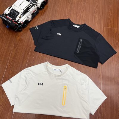 High Quality Helly Hansen Short Sleeves Black Cotton Breathable Style