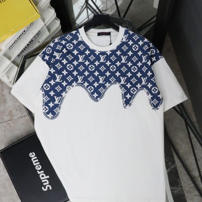 Premium Louis Vuitton Short-Sleeved Shirt Black Leather Classic Style