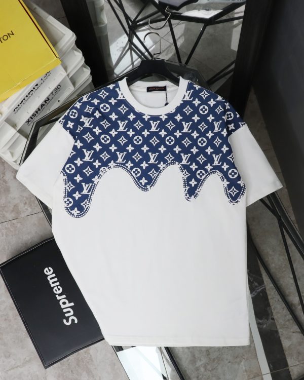 Premium Louis Vuitton Short-Sleeved Shirt Black Leather Classic Style