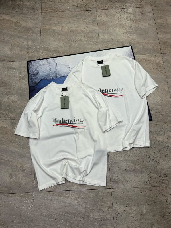 Premium Quality Balenciaga Short-Sleeved Shirt White Logo Collection