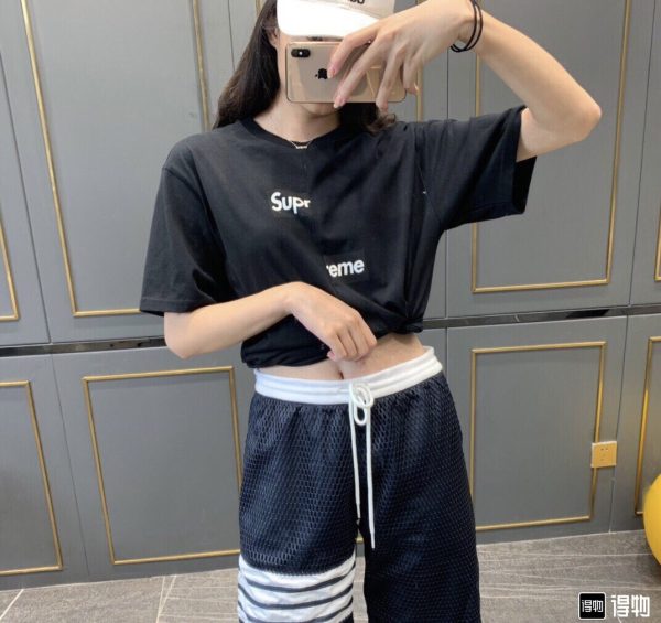 Premium Quality Thom Browne Shorts Navy Classic Style