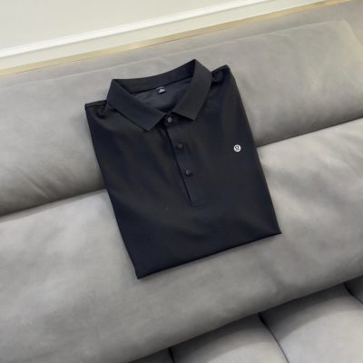Best Selling Lululemon Short-Sleeved T-Shirts Black Silk Casual Collection