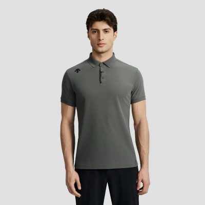 Best Selling Descente Short-Sleeved Black Cotton Breathable Style