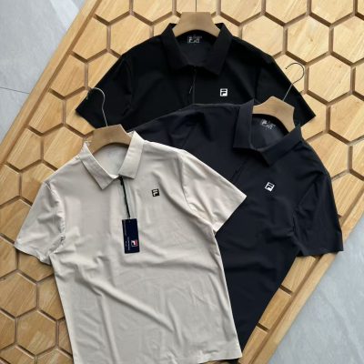 Best Selling Fila Short Sleeves Black Casual Luxury