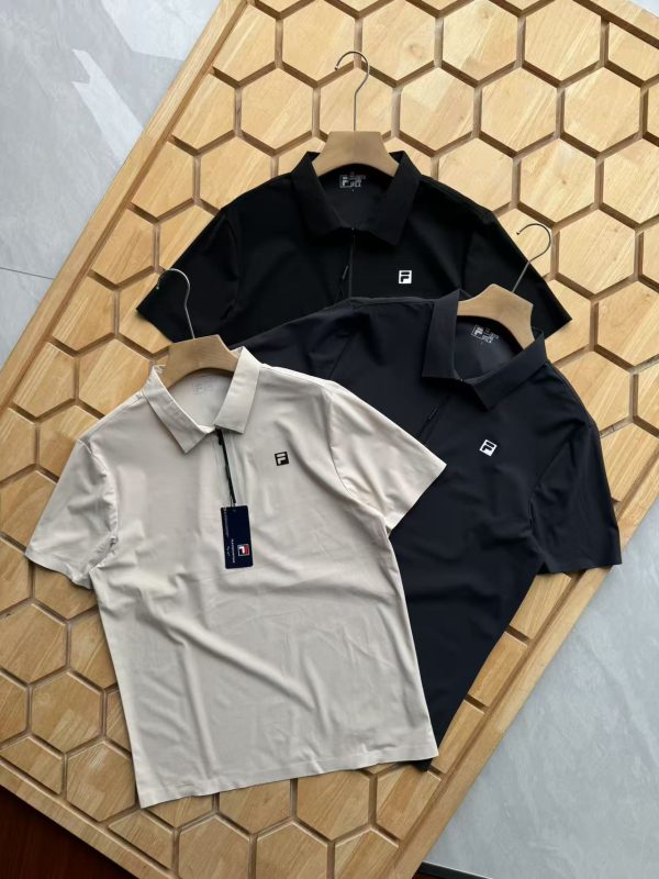 Best Selling Fila Short Sleeves Black Casual Luxury