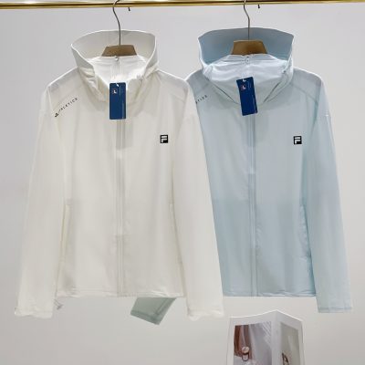 High Quality Fila Jackets Cream Silk Breathable Style