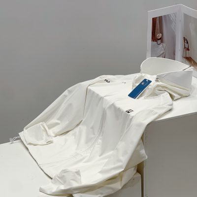 Luxury Fila Jackets Cream Silk Breathable Luxury