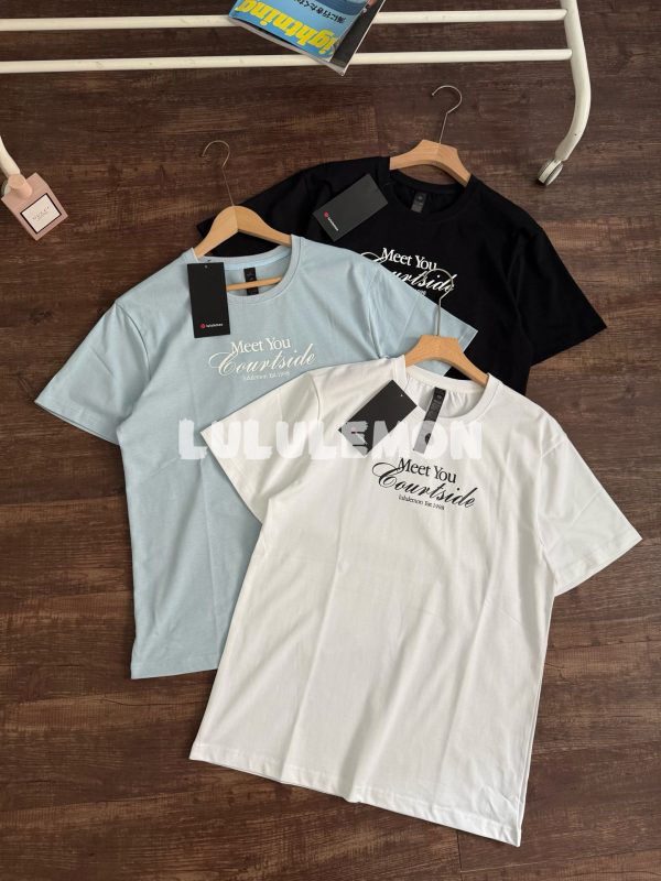 Luxury Lululemon Short Sleeves Black Cotton Sporty Collection