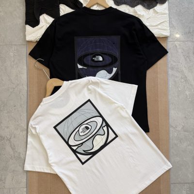 Luxury The North Face Short Sleeves Black Cotton Logo Luxury