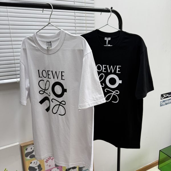 Luxury Loewe Short-Sleeved T-Shirt Black Cotton Print Collection