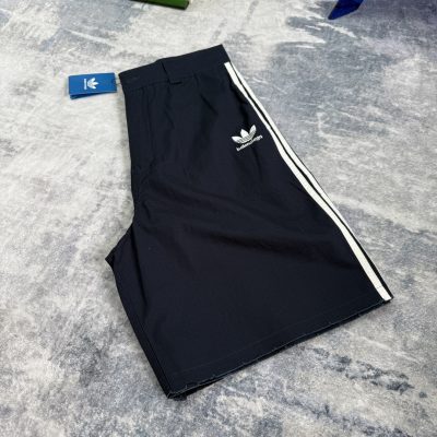 Luxury Balenciaga Shorts Navy Embroidered Luxury