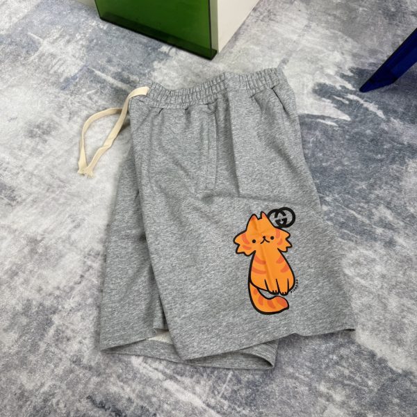 High Quality Gucci Shorts Gray Print Luxury