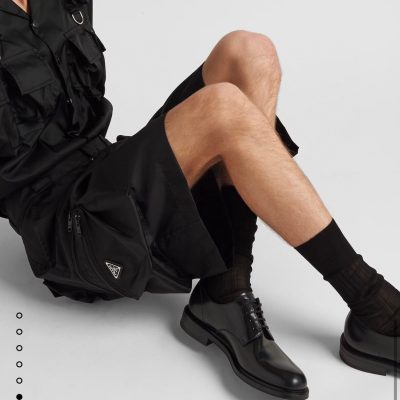 Premium Prada Shorts Nylon Logo Luxury