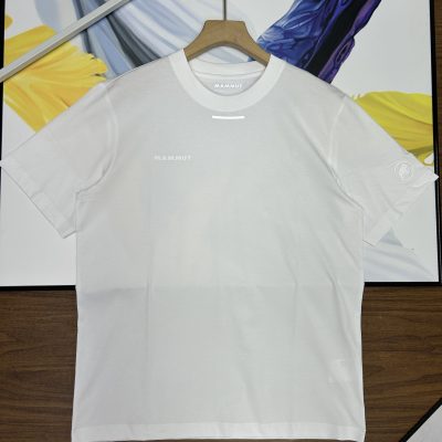 Best Selling Mammut Short Sleeves White Cotton Logo Style