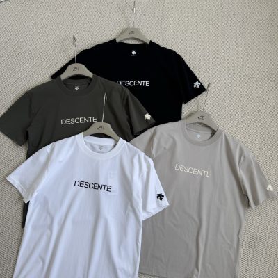 Premium Quality Descente Short Sleeves Black Cotton Collection