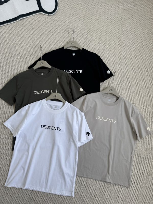 Premium Quality Descente Short Sleeves Black Cotton Collection