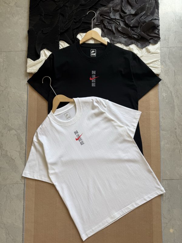 Premium Quality Nike Short Sleeves Black Cotton Breathable Luxury