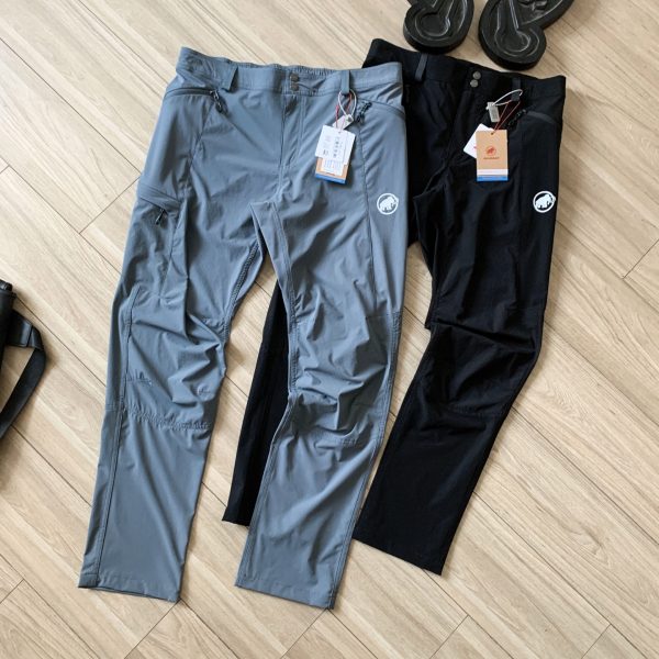 Premium Quality Mammut Trousers Black Nylon Breathable Collection