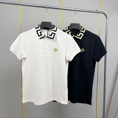 Luxury Versace Polo Shirt White Style