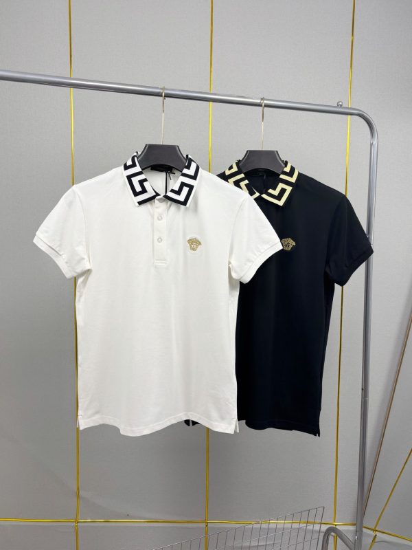 Luxury Versace Polo Shirt White Style