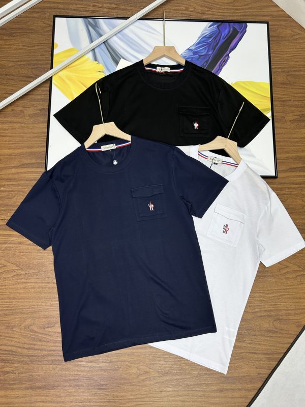 Best Selling Moncler Short Sleeves Black Cotton Breathable Collection