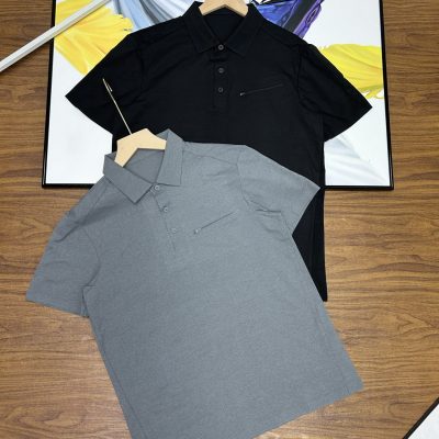 Premium Quality Descente Short-Sleeved Black Cotton Breathable Luxury