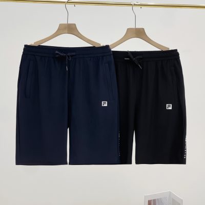 Luxury Fila Shorts Black Silk Casual Luxury