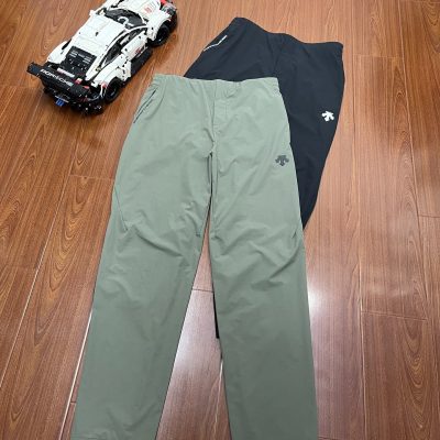 High Quality Descente Pants Black Casual Style