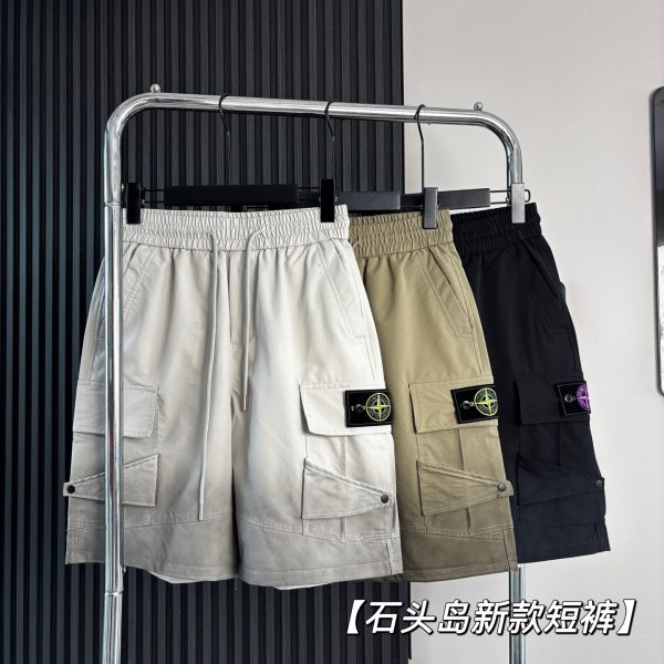 Best Selling Stone Island Shorts Black Gradient Style