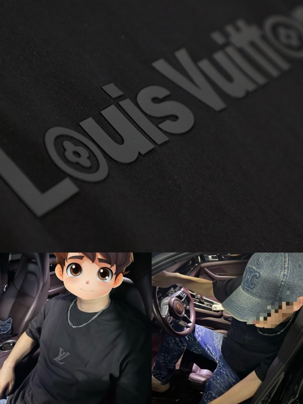 Luxury Louis Vuitton Short-Sleeved Shirt White Leather Classic Luxury