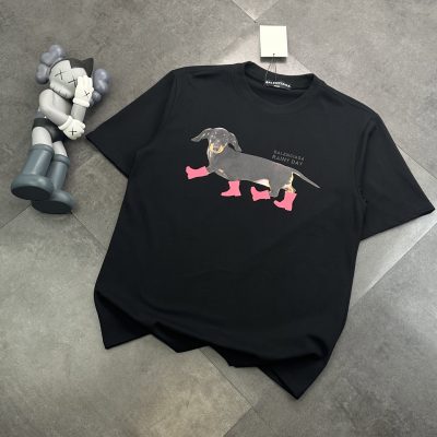 Best Selling Balenciaga Short Sleeves White Cotton Classic Collection
