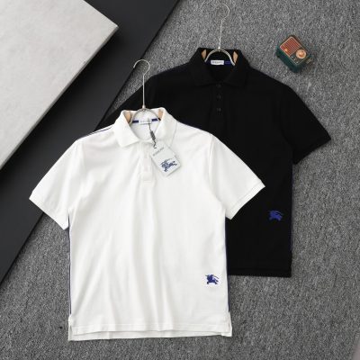 Luxury Burberry Short-Sleeved T-Shirts Blue Cotton Classic Luxury