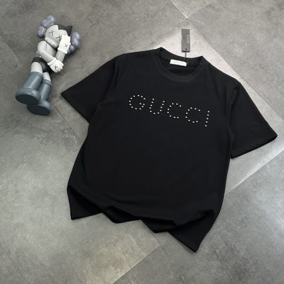 Luxury Gucci Short Sleeves White Cotton Classic Luxury