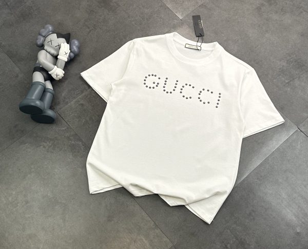 Premium Gucci Short Sleeves White Cotton Classic Luxury
