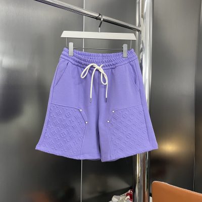 Premium Louis Vuitton Shorts Purple Classic Style