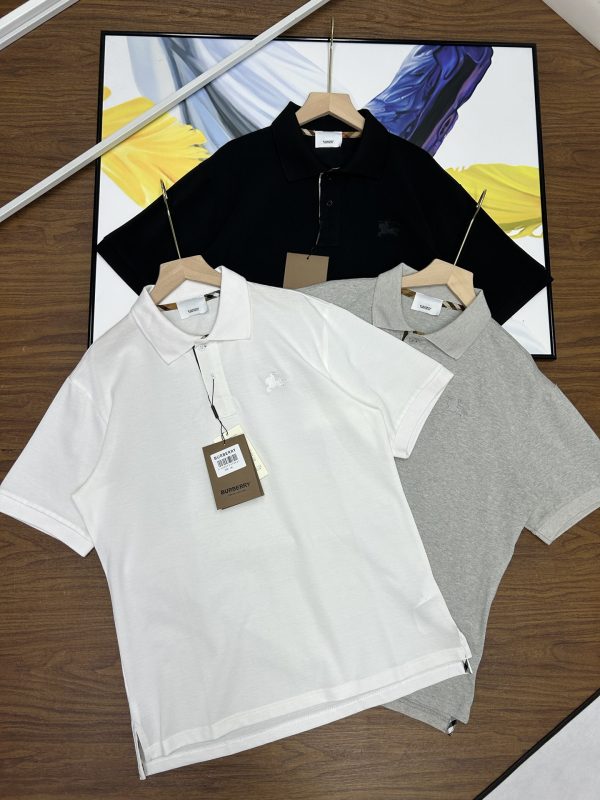 Best Selling Burberry Short-Sleeved Black Cotton Casual Style