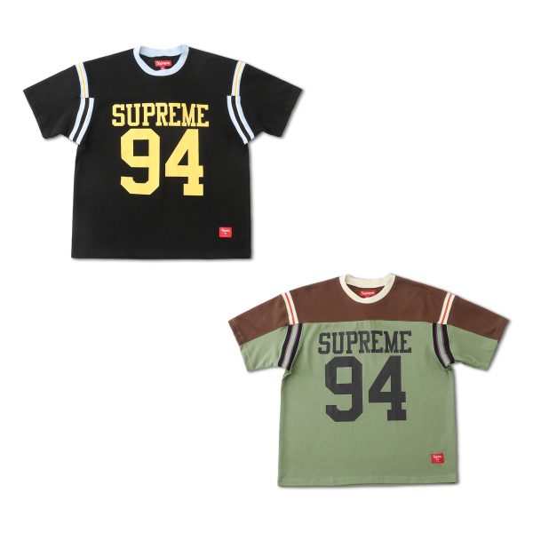 High Quality Supreme Short Sleeves Black Jersey Patchwork Collection