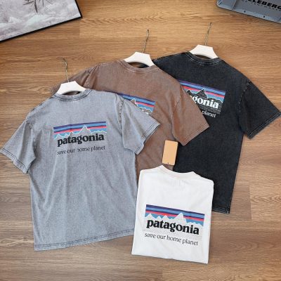 Premium Patagonia Short Sleeves Black Cotton Print Collection