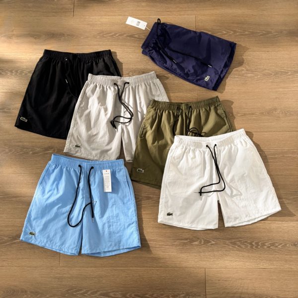 Premium Quality Lacoste Shorts Black Logo Luxury