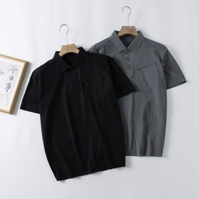High Quality Descente Short-Sleeved Black Cotton Breathable Collection