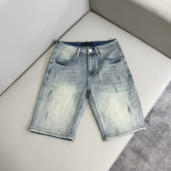 Premium Quality Louis Vuitton Shorts Denim Washed Luxury