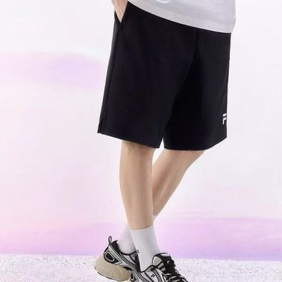 Luxury Fila Shorts Black Nylon Casual Style
